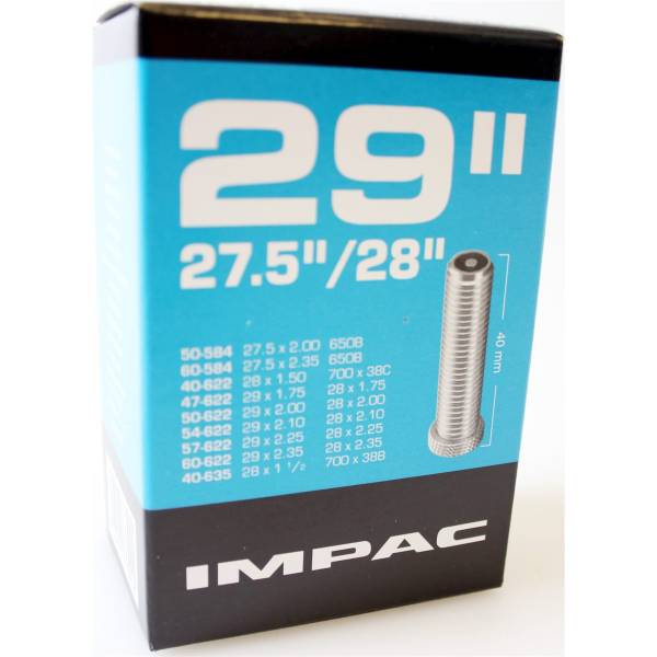 Impac AV29 Inner Tube 27.5-29 x 1.50-2.35" SV 40mm - Black